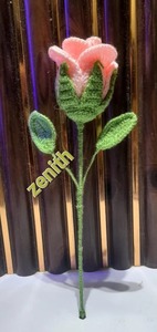 Rosa de ganchillo estilo vintage-elegante flor hecha a mano para accesorios bohemios y nupciales - Product Image 3