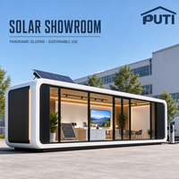 Unité Modulaire Cabine Apple Commerciale 20FT 40FT avec Façade en Verre Personnalisée et Design Intérieur Flexible pour Locations en Parcs de Vacances