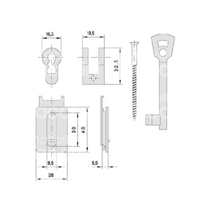 Adaptador Encriptado para Llaves Tipo Ojo de Cerradura Modelo 122668 para la Serie 43000-43100 - Product Image 1