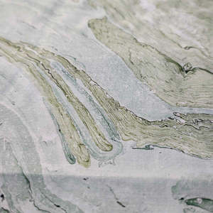 Tela de Popelina de Algodón con Estampado Artesanal Sanganeri, Verde Menta Floral, Ecológica, 120GSM, para Tapicería - Product Image 4