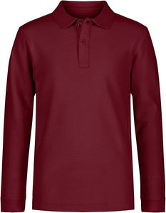 Camisa Polo de Manga Larga para Uniforme Escolar para Hombre, Cierre de Botones, Tela Cómoda y Transpirable, Impresión Serigráfica - Product Image 3