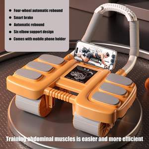 Factory Home Gym <span class=keywords><strong>Principiantes</strong></span> Smart Recoil Abdominal Trainer Roller Auto Return Ab Wheel Roller <span class=keywords><strong>con</strong></span> resorte de acero inoxidable - Product Image 3