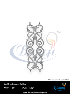 Rampe en fonte grise Royal, finition super sablée hautement polie, durable, pour escalier et balcon, design élégant, robuste - Product Image 3