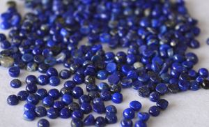 Lapis Lazuli Naturel Rond 9mm Cabochon Dos Plat-lâche lapis lazuli Qualité Supérieure - Product Image 5