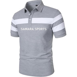 Chemises polo d'affaires formelles de haute qualité pour hommes en coton et polyester de couleur unie à manches courtes OEM personnalisé - Product Image 2