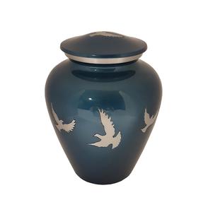 Urne funéraire en aluminium de conception de marbre rose et noir pour les cendres Urne en aluminium de souvenir classique moderne - Product Image 2