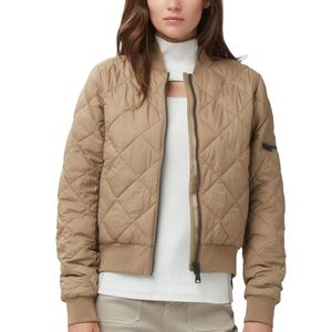 Chaqueta de bombardero con ribete de contraste de Invierno para mujer \ Chaqueta acolchada de invierno abrigo de mujer blanco corto acolchado chaquetas de bombardero para mujer - Product Image 3