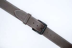 Vente en gros Ceintures en cuir véritable pour hommes bonne qualité Boucle ardillon Logo personnalisé Tendance Ceintures pour hommes de luxe OEM Haute qualité Mode - Product Image 4