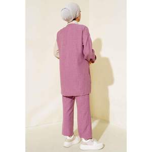 ชุด2ชิ้นผ้าลินินยืดหยุ่นข้อมือกุหลาบฝุ่น - Product Image 2