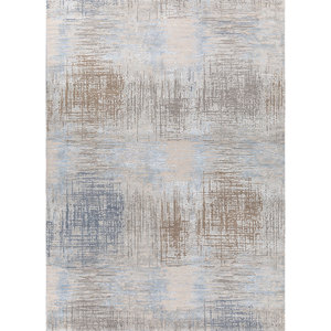 Uvenuti Beige & <b>Brown</b> Hand Knotted <b>Wool</b> & Bamboo Silk Rug Abstract Pattern for Home Use-Jaipur Rugs ZA (1532) - Product Image 1