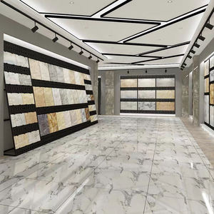Estante de exhibición de azulejos de porcelana personalizado con marco de metal para soporte de piso de sala de exposición para fácil montaje hecho en India - Product Image 5