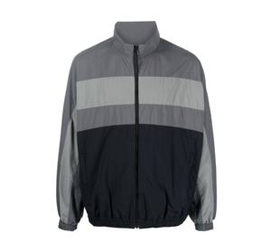 Veste coupe-vent en nylon respirant grande taille, fabrication OEM, tissu tissé personnalisé, fourrure, streetwear, bloc de couleur, broderie, homme - Product Image 1