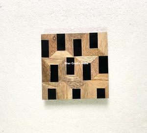 Resin Mats Pads Resin & Wood Coasters Wood Resin Mats Pads Round Home Hotel <b>Epoxy</b> Resin Acacia Wood Coasters - Product Image 2