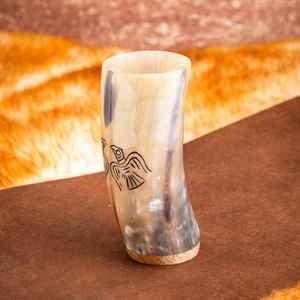 Vidrio de cuerno vikingo hecho a mano, artesanías naturales elegantes para una experiencia de bebida Premium - Product Image 5
