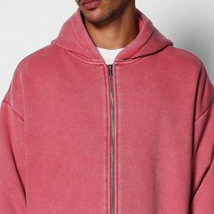 Rainbow Spray Custom Logo 100% Cotton Winter Heavyweight Cropped Oversized <b>Thermal</b> Acid Washed Hoodie <b>for</b> <b>Men</b> - Product Image 3