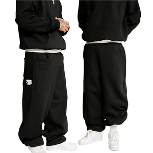 Survêtement en molleton français 100% coton, style nouveau, jambe droite, ample, pour hommes, survêtement oversize hip hop - Product Image 3