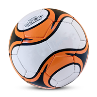 Ballon de football d'entraînement PU taille 5 en couleur orange 32 panneaux cousus à la main