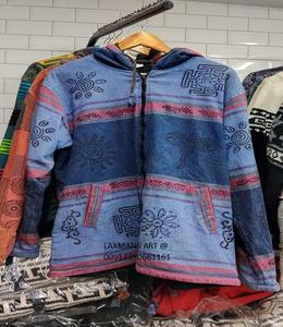 Sudaderas y Chaquetas Nepalesas de Invierno 100% Algodón con Cierre, Diseño de Parches, Unisex, Transpirables, Antiencogimiento, Talla Única - Product Image 1