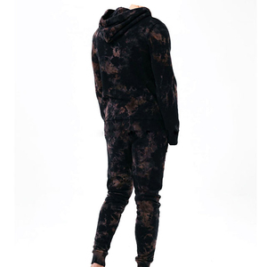 Acid Wash Winter Men's Unisex Tracksuit <b>Set</b> with Custom <b>Embroidery</b> for Logo 100% Cotton Breathable - Product Image 4