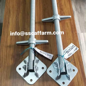 Thiết kế hiện đại có thể điều chỉnh vít <span class=keywords><strong>Jack</strong></span> thép mạ kẽm giàn giáo với xoay tấm cơ sở - Product Image 2