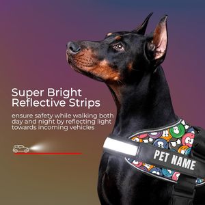 Arnés táctico para mascotas K9 reflectante de etiqueta privada ajustable sin tirones hecho a medida con hebilla de liberación - Product Image 5