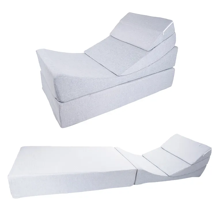 Sofá cama plegable de tela de un solo asiento de espuma de alta densidad de nuevo diseño y sofá cama plegable en forma de luna