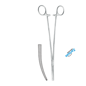 Fórceps de arteria Bengolea de acero inoxidable de alta calidad curvo 8 pulgadas 1x2 dientes instrumentos quirúrgicos fabricante y exportador - Product Image 3