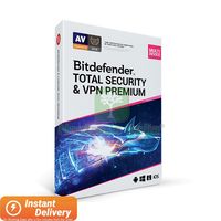 BITDEFENDER TOTAL SECURITY & VPN PREMIUM 2023 - Licencia - 3 dispositivos - 1 año Windows/MacOS