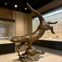 Sculpture personnalisée en bronze d'une loutre, moulée à la cire perdue, statue de faune en métal, idéale pour les musées, les villas et la décoration intérieure.