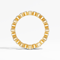 Anillo de Eternidad VABS DIAMOND Zig Zag, 1.52 Quilates, con Diamantes Cultivados en Laboratorio Certificados, Engaste en Bisel, Oro 14K/18K, Bañado en Rodio, Unisex, Moderno