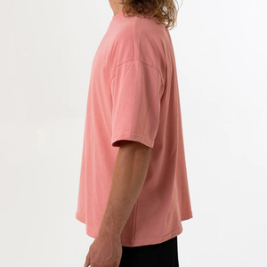 Wholesale 100% cotton T-shirt for men loose fit printed Custom T Shirt for Men <b>Blank</b> Heavy <b>Weight</b> Oversized T shirt Men's - Product Image 4