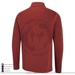 Sweat-shirt à demi-zip unisexe Mawra OEM de haute qualité pour l'hiver, en coton 100% à séchage rapide, brodé, pour l'entraînement en plein air - Product Image 6