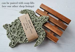 Beech Wood Soap Dish Holder Wood Bar Soap Holder <b>for</b> Shower Trays Draining Soap Saver <b>for</b> Shower Bathroom Kitchen - Product Image 3