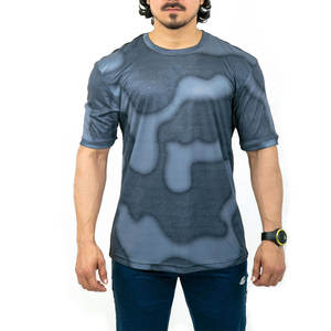 T-shirts de sport personnalisés unis à séchage rapide en maille ouverte, coupe ajustée, pour l'entraînement et le fitness - Product Image 6