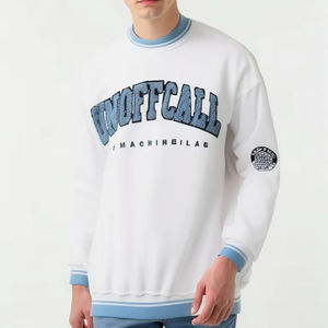 Pull en coton personnalisé OEM ODM pour hommes Pull en coton 100 pour cent Pull en coton imprimé de logo personnalisé Sweatshirtrs pour hommes - Product Image 2