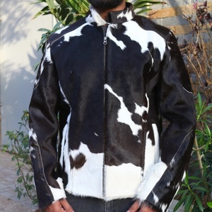 Hair-On Leather Jacket For Men Cowhide-Fur Jacket Unique-Vintage Style Handmade Western Style-Cowgirl Coat Fashion Coat - Product Image 4