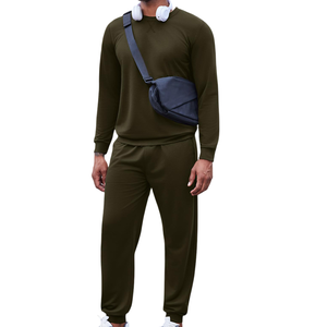 Chándales de impresión personalizados OEM para hombre, ropa de calle de manga larga con cuello redondo, chándal único transpirable para hombre - Product Image 2