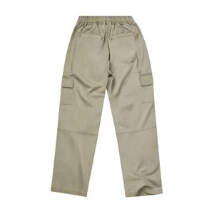 Mens Grey <b>Green</b> Relaxed Fit Utility <b>Cargo</b> <b>Pants</b> with Brushed Finish, Elastic Waistband, and Functional Pocket Design - Product Image 6