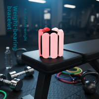 Bracelets lestés ajustables en silicone écologique unisexe pour poignets et chevilles, pour yoga, pilates, marche et entraînement