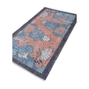 Alfombra de Lana Anudada a Mano Estilo Vintage, Patrón Floral Rojo Naranja, Estilo Clásico para Sala de Estar, Entrada, Rectangular, Estilo Rompecabezas -Pae-2131 - Product Image 2