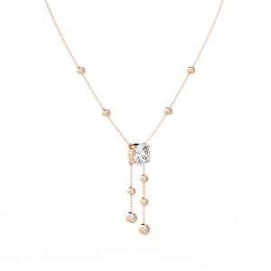 Collier en diamant cultivé en laboratoire pour filles avec or 18 carats, accessoire élégant et luxueux - Product Image 5