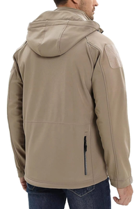 Chaqueta Softshell Unisex al por Mayor, con Capucha, para Invierno, Moderna, Impermeable, con Cremallera y Logotipo Personalizable, Transpirable - Product Image 4