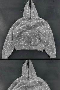 Sudadera con Capucha de Invierno para Hombre, Logotipo Personalizado, Pedrería, 100% Algodón, Felpa, Secado Rápido, Sudadera con Capucha de Longitud Regular, Alta Calidad - Product Image 5