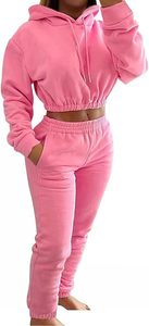 Fashion Women Crop Top Tracksuit <b>Two</b> <b>Piece</b> <b>Set</b> Perfect For Gym <b>Lounge</b> And Travel Use For Streetwear Fashion - Product Image 4