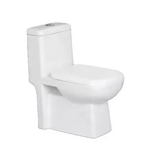 Inodoro alargado de doble descarga Western Commode-Inodoro moderno de una pieza de cerámica para baño blanco - Product Image 5