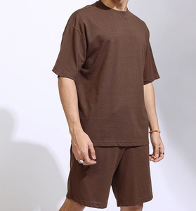 Camiseta de verano para hombre con logotipo personalizado de la mejor calidad, pantalones cortos, conjunto doble informal de dos piezas para hombre - Product Image 1