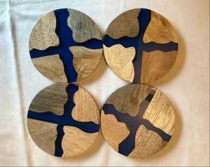 New Design Best Epoxy Resin Acacia Wood <b>Coaster</b> Handmade Wooden <b>Drink</b> Tea <b>Coaster</b> From India by faizacraft stone <b>coasters</b> - Product Image 2