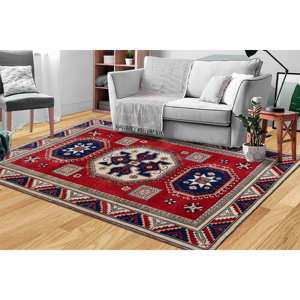 Alfombra Tribal Azteca: Alfombra Antideslizante para Entrada, Decoración Rústica, con Pelo Suave - Product Image 2