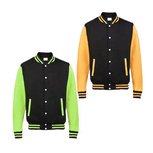 2024 Spring <b>Summer</b> <b>Men's</b> Loose Patchwork Design Letterman Varsity Jacket Casual Street Wear Embroidered Stand Bomber <b>Coat</b> - Product Image 5
