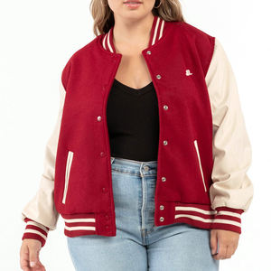 Nueva Chaqueta Universitaria de Manga Larga para Mujer, Servicio OEM ODM, Chaqueta Universitaria Corta de Béisbol para Mujer, Chaquetas Universitarias para Invierno - Product Image 1